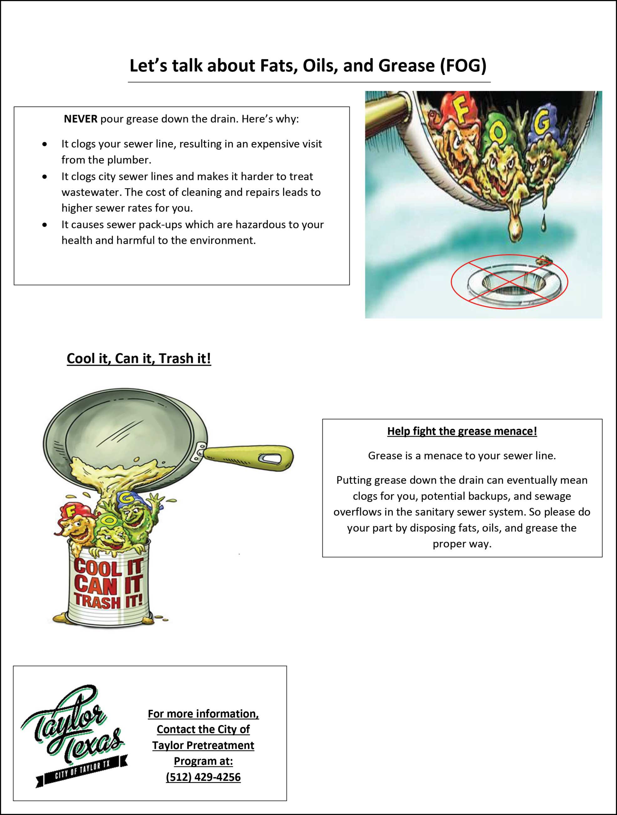 Fats Oils and Grease Flyer